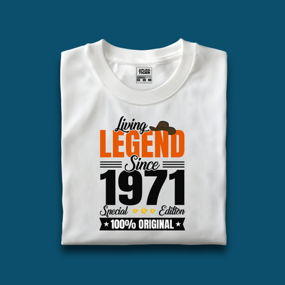 Living Legend Since 1971 Unisex Premium Cotton Birthday T-shirt