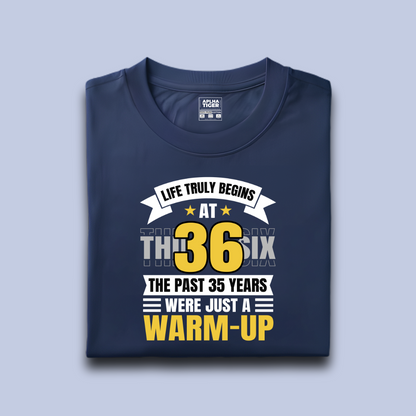 Life Truly Begins at 36 Premium Cotton Birthday T-shirt