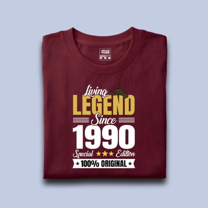 Living Legend Since 1990 Premium Cotton Birthday T-shirt