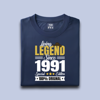 Living Legend Since 1991 Premium Cotton Birthday T-shirt