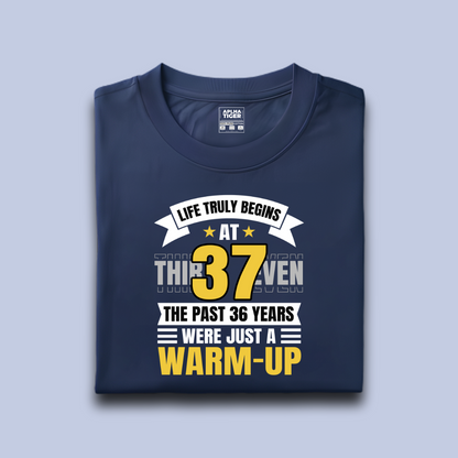 Life Truly Begins at 37 Premium Cotton Birthday T-shirt