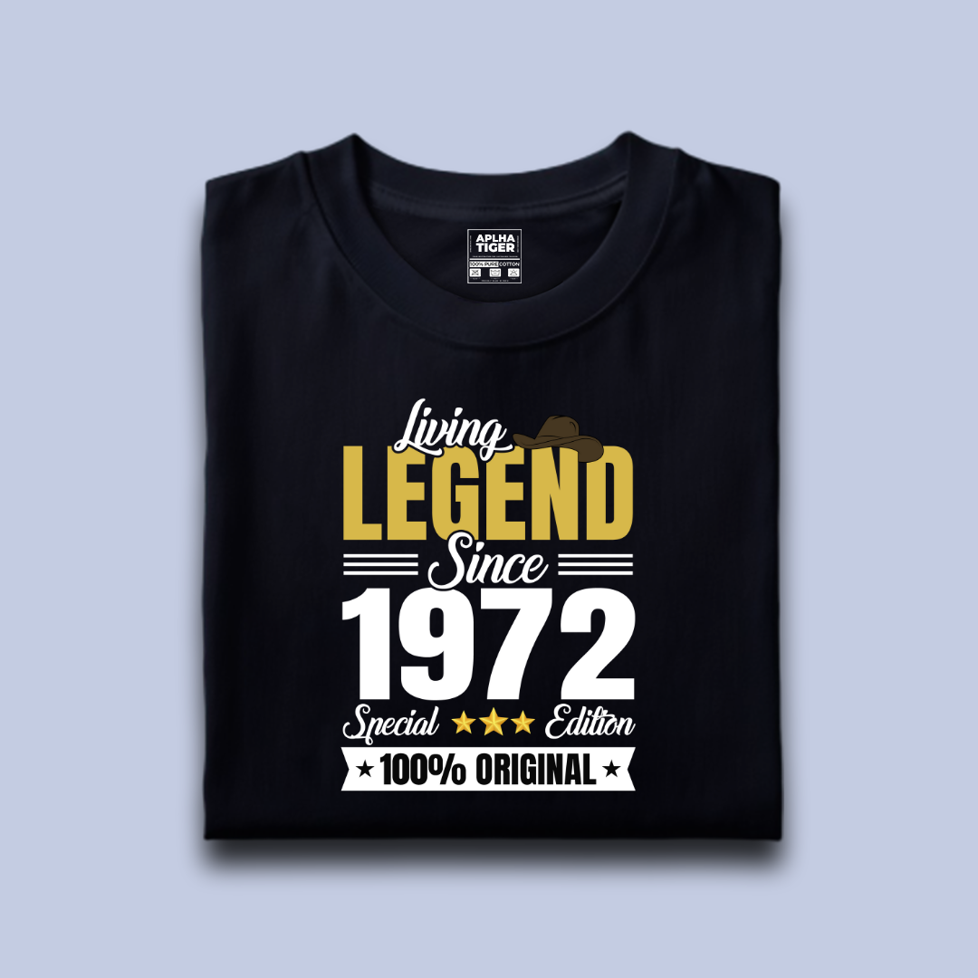 Living Legend Since 1972 Unisex Premium Cotton Birthday t-shirt