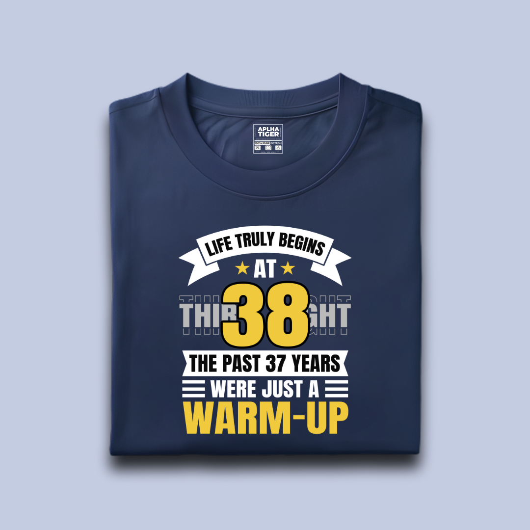 Life Truly Begins at 38 Premium Cotton Birthday T-shirt