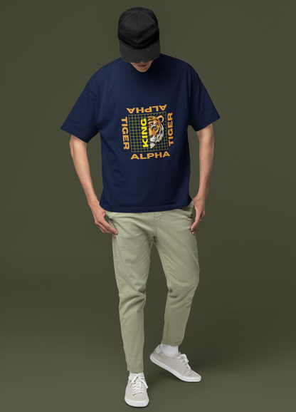 King Alpha Tiger Oversized Premium Classic T-shirt