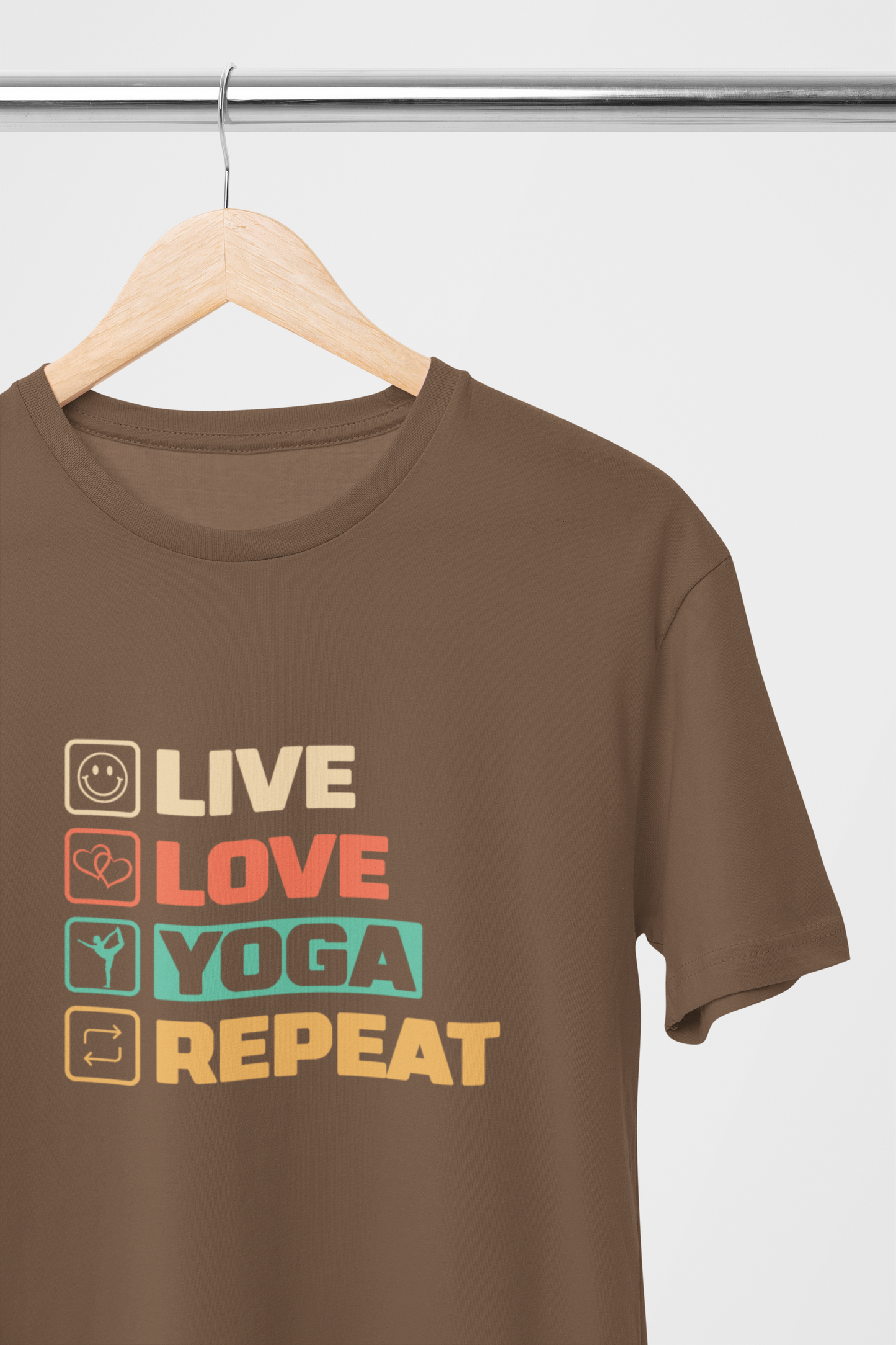 Live Love Yoga Repeat Regula Unisex Yoga T-Shirt