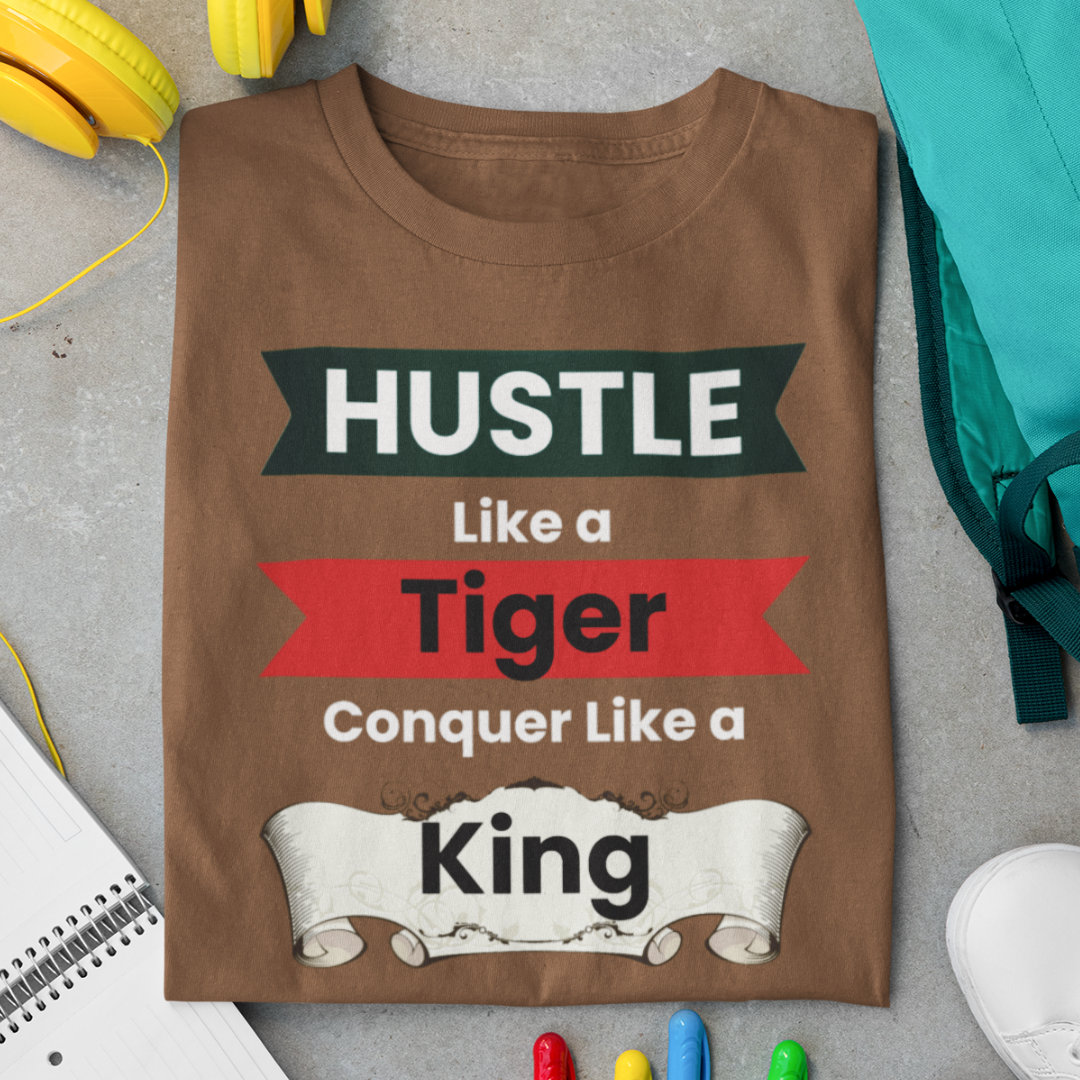 Hustle Like a Tiger | Motivational Premium T-Shirt