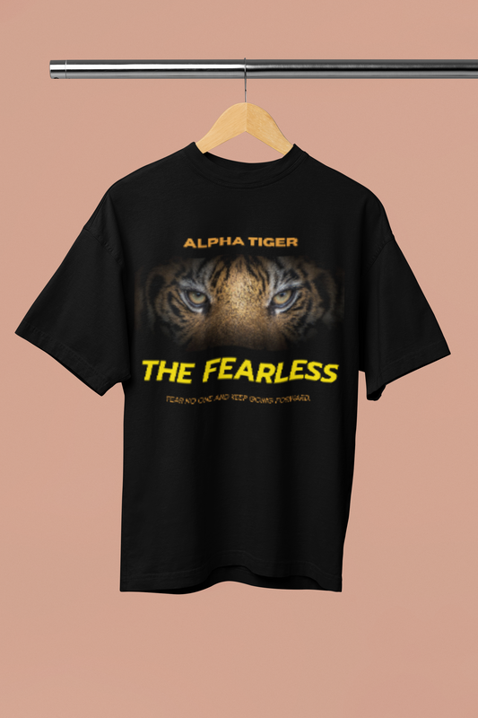 Alpha Tiger Motivational Fitness Oversized T-Shirt: Elevate Your Workout