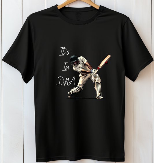 Cricket DNA: Embrace Your Passion with Our Dynamic T-Shirt Design