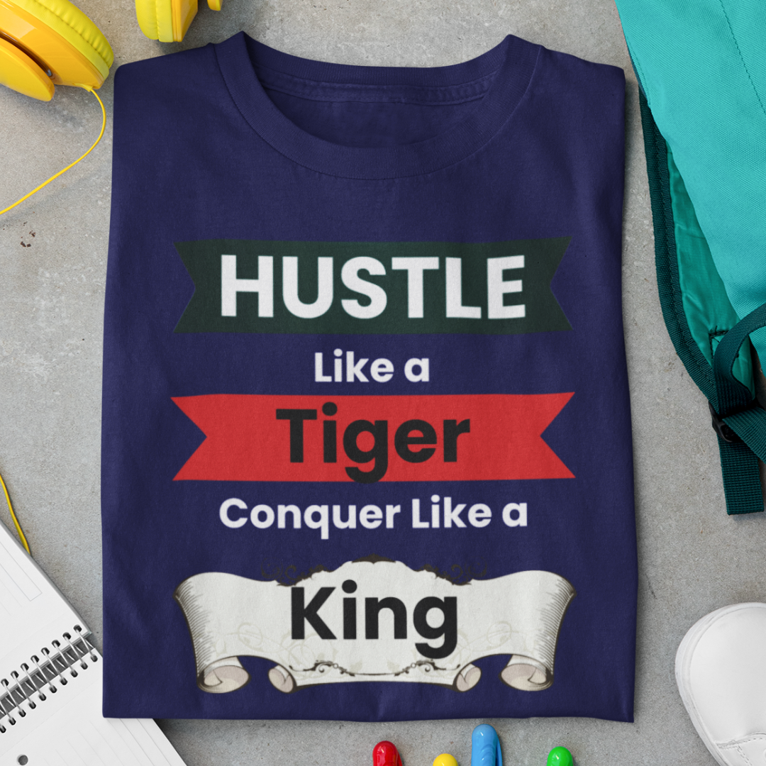 Hustle Like a Tiger | Motivational Premium T-Shirt