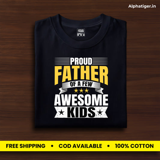 Proud Father Premium Classic Cotton T-shirt