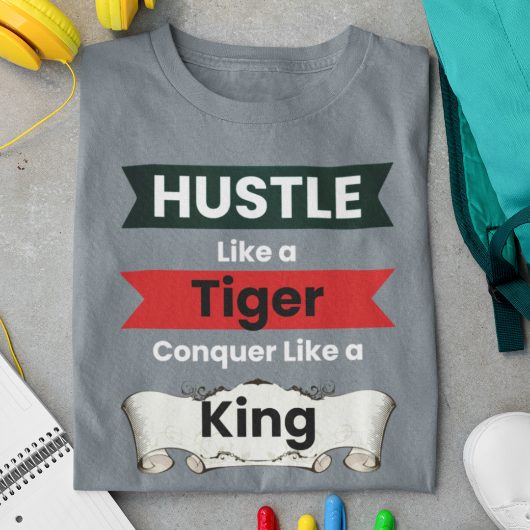 Hustle Like a Tiger | Motivational Premium T-Shirt