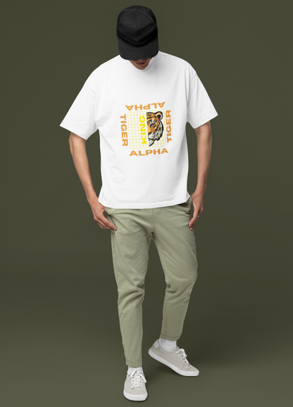 King Alpha Tiger Oversized Premium Classic T-shirt