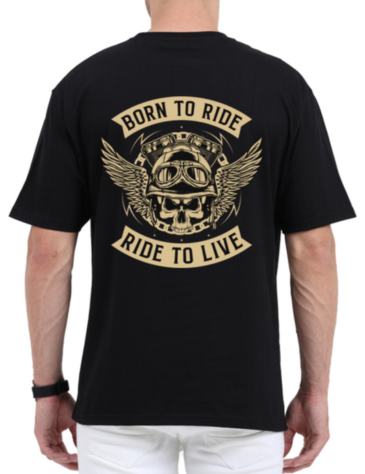 Biker's Oversized Classic T-shirt 100% Premium Cotton | 240GSM | Pre-Washed T-Shirt